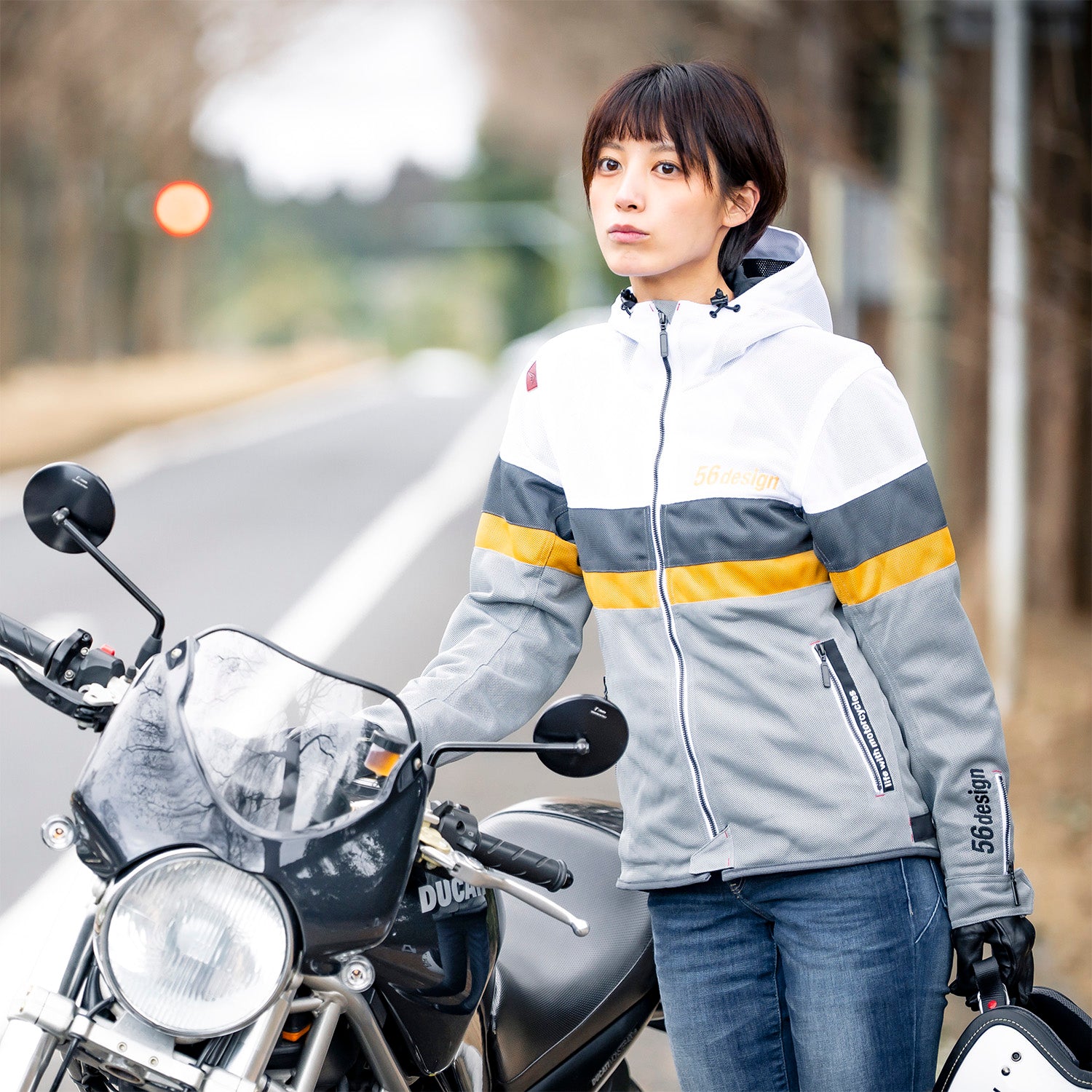 RETRO BORDER MESH PARKA – 56design WebStore